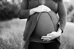 Maternity & Postnatal. pregnant grey